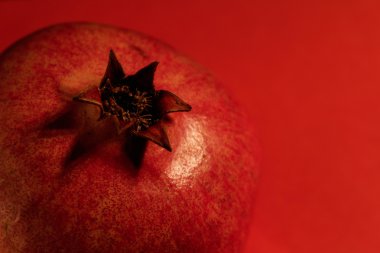 Kırmızı zemin üzerine kırmızı nar