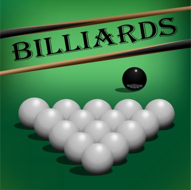 Vektör soyut çizim bilardo oyunu.