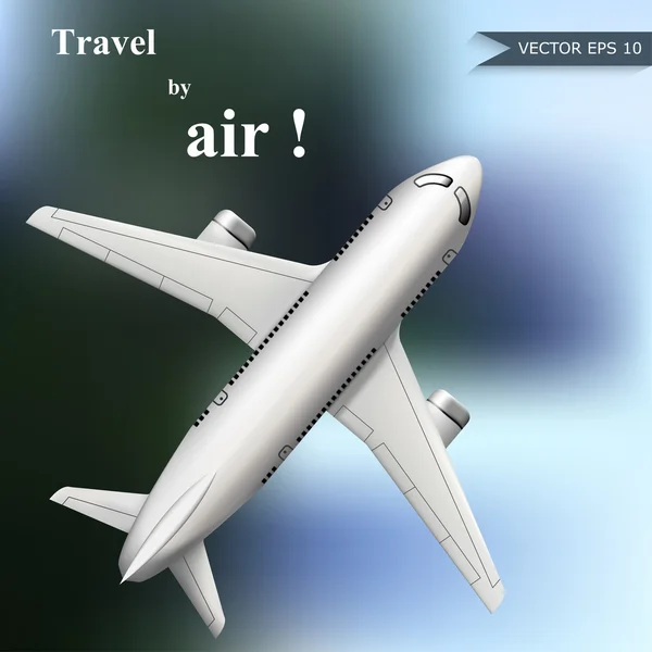 Ilustración vectorial de un avión de pasajeros. — Vector de stock