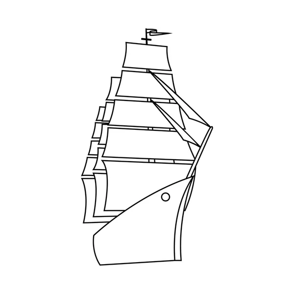 Vektor-Illustration des Schiffes. — Stockvektor