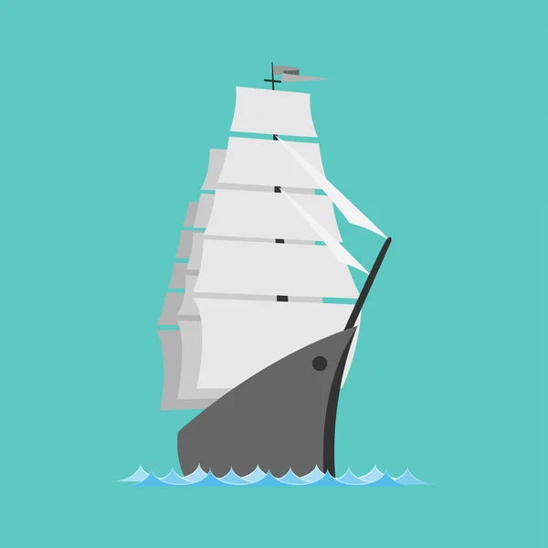 Vectorillustratie van het schip. — Stockvector