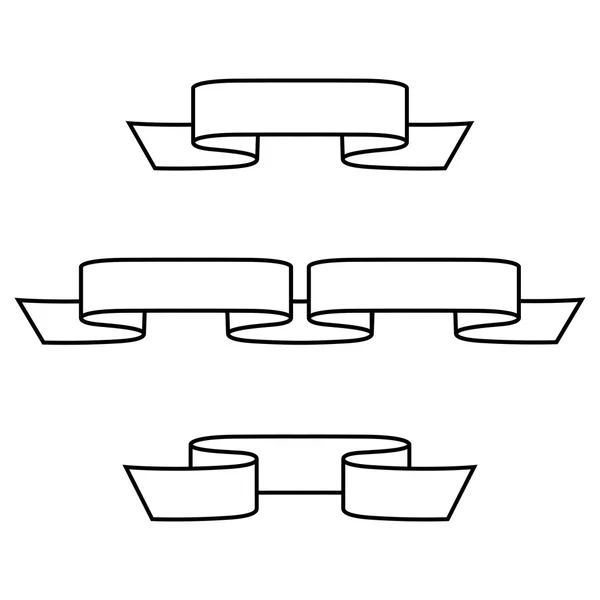 Aantal linten in de stijl van de lus. — Stockvector