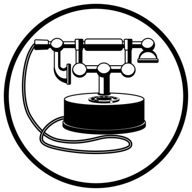 Döner bir telefon vektör çizim.