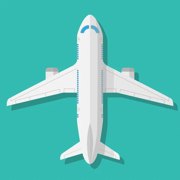 Ilustración vectorial de un avión de pasajeros. — Vector de stock