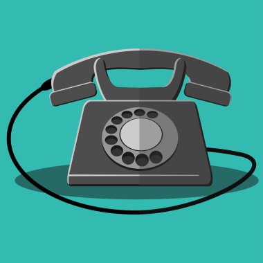 Bir telefonun vektör illüstrasyonu.