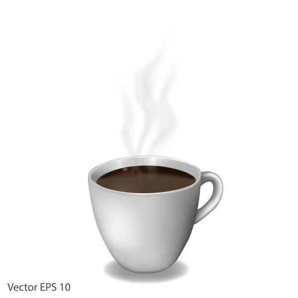 Кружка горячего кофе . — стоковый вектор