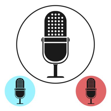 Bir mikrofonun vektör çizimi.