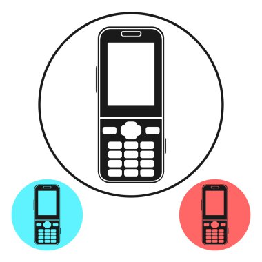 Cep telefonunun vektör illüstrasyonu.