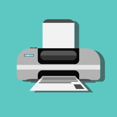 Düz stil vektör yazıcı simgesini.