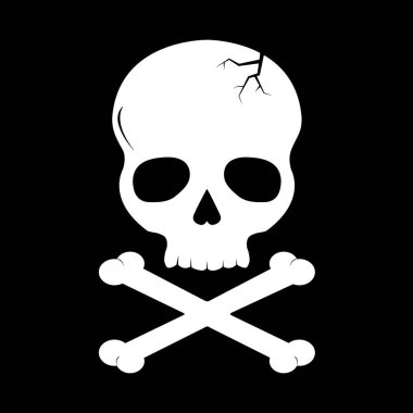 Jolly Roger. Vektör illüstrasyonu.