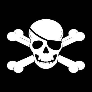 Jolly Roger. Vektör illüstrasyonu.