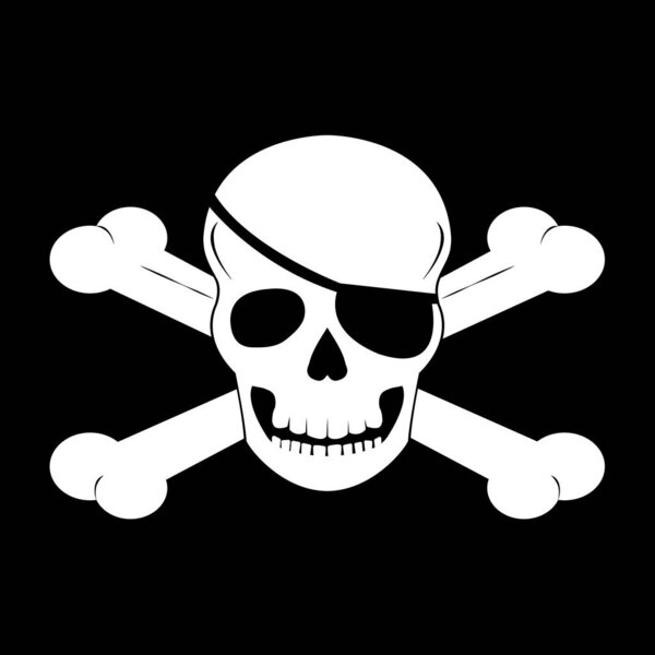 Jolly Roger. Vector illustration.