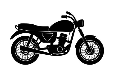 beyaz arka planda motosiklet simgesi