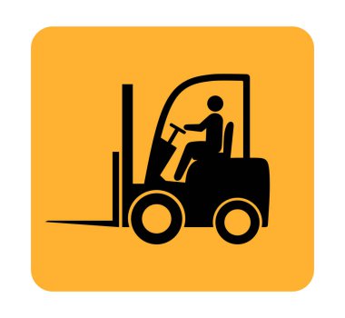 Forklift simgesi, vektör grafikleri, resimleme.