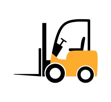 Forklift simgesi, vektör grafikleri, resimleme.