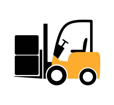 Forklift simgesi, vektör grafikleri, resimleme.