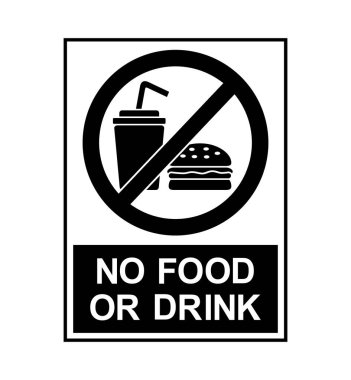 Yemek ve içmeyi yasaklayan imzalar.