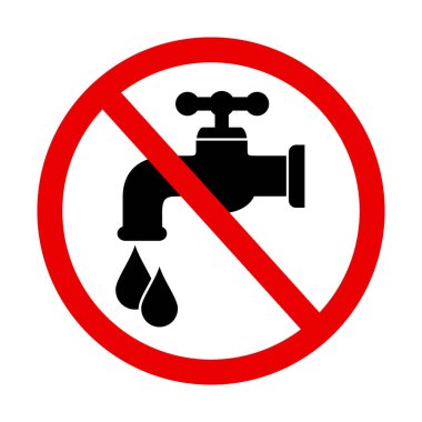 su kullanımı yasaklama işareti, vektör dosyası