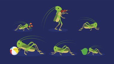 Koyu mavi arka planda komik çizgi film karakterleri.