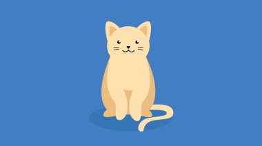 kedi evcil hayvan çizgi film ikonu