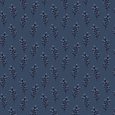 Blok yazdırma Botanikleri kusursuz vektör deseni