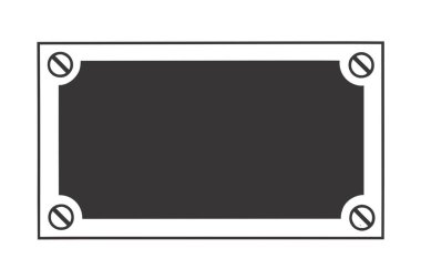 Boş reklam panosu simgesi. Web için boş işaret panosu vektör simgesinin siyah illüstrasyonu