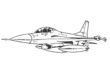 vektör askeri savaş uçağı çizimi