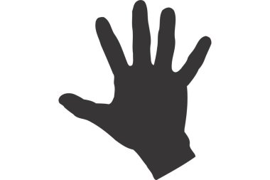 Bir insanın vektör eli.