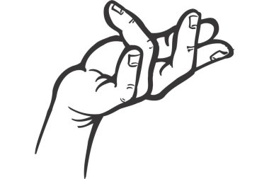 Barış işareti vektör illüstrasyon simgesi ile el