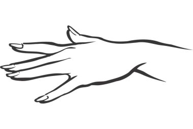 kadın elleri siluet simgesi