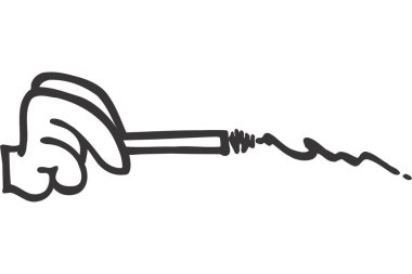 Elektrik kablosu vektör simgesi. beyaz arkaplan elektrik kablosunda izole edilmiş çizgi vektör simgesi.