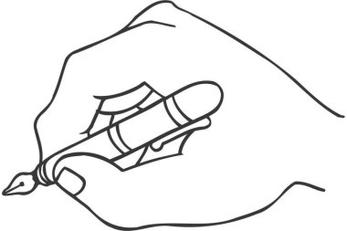 bir kalemin vektör çizimi