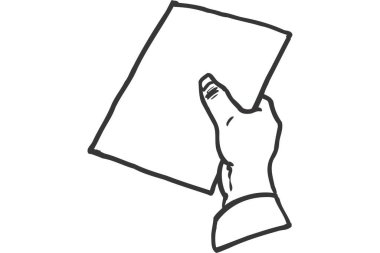 İşadamı boş tabelayı tutuyor. vektör illüstrasyonu.