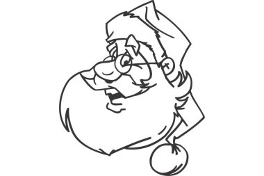 Noel Baba çizgi film vektör illüstrasyon grafik tasarımı