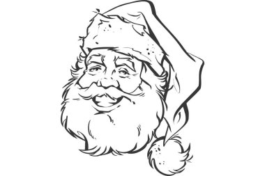 Noel Baba siyah beyaz.