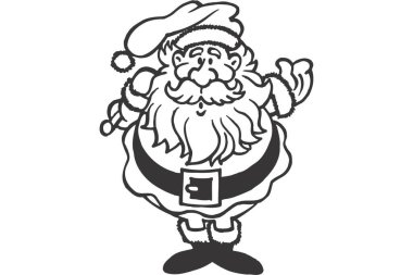 Sakallı Noel Baba 'nın vektör çizimi