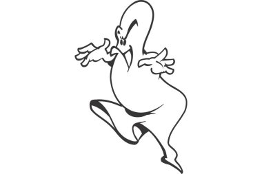 Siyah beyaz kedi. Vektör illüstrasyonu.