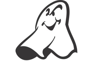 hayalet simgesi, basit vektör tasarımı