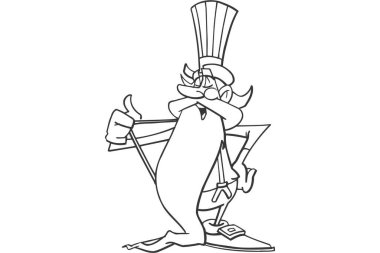 Komik sihirbazın çizgi film karakteri