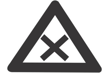 triangle icon in trendy style isolated background