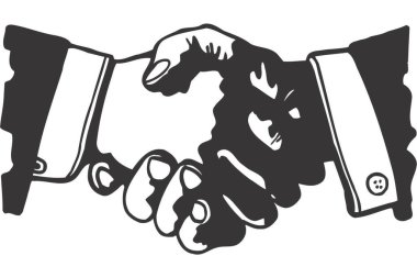 İnsan elinin vektör illüstrasyonu