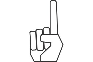 El ile parmak jest ikon vektör illüstrasyon tasarımı