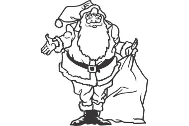 Noel Baba, vektör illüstrasyonu