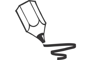 Tasarım ve yaratıcılık için kalem simgesi.