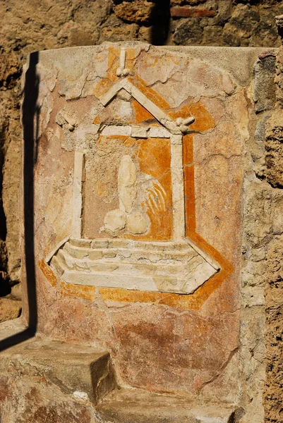 Arte Erótico Pintado Pared Pompeya — Foto de Stock