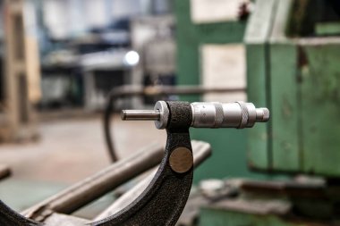 Micrometer in working conditions at the factory.