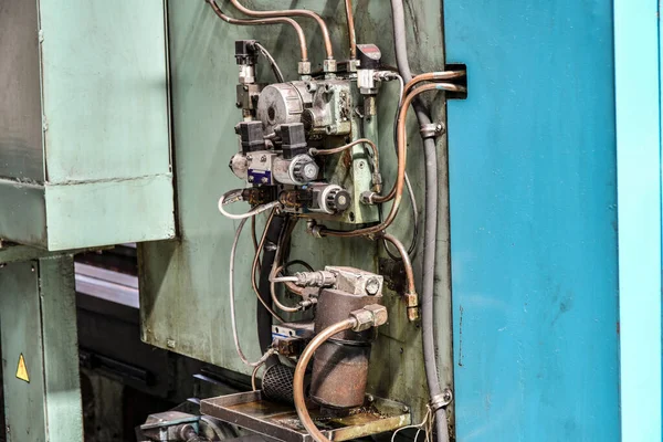 Sistema Controlo Hidráulico Uma Máquina Metalúrgica — Fotografia de Stock