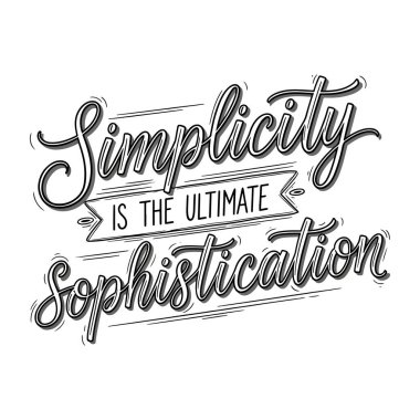 Basitlik, Nihai Sofistike İlham Alıntı Tipografisidir