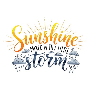 Güneş Işığı ile Küçük Fırtınalı Renkli Alıntı Tipografisi