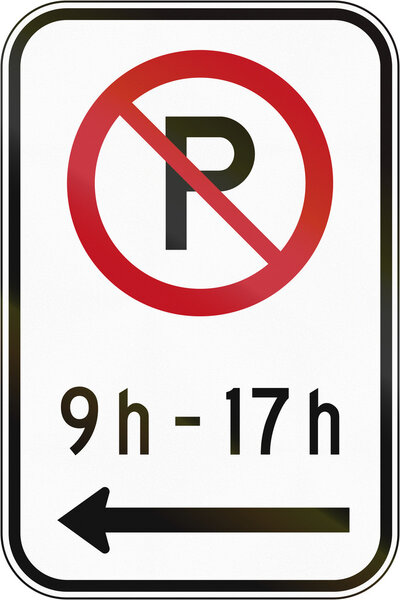 No Parking In Specified Time in Canada
